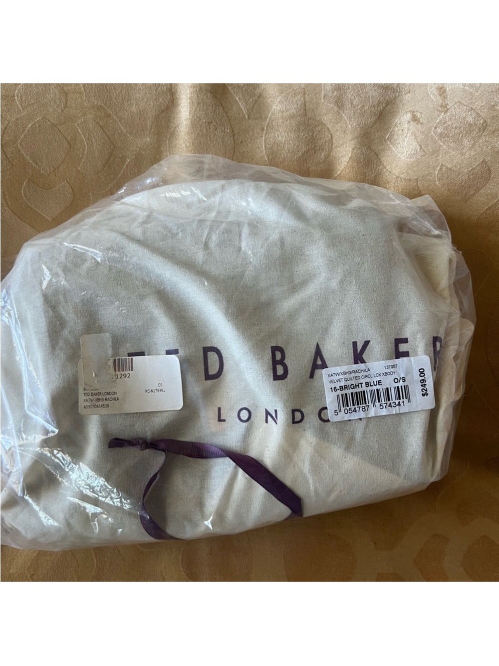 TED BAKER LONDON VELVET BAG - Picture 6 of 6